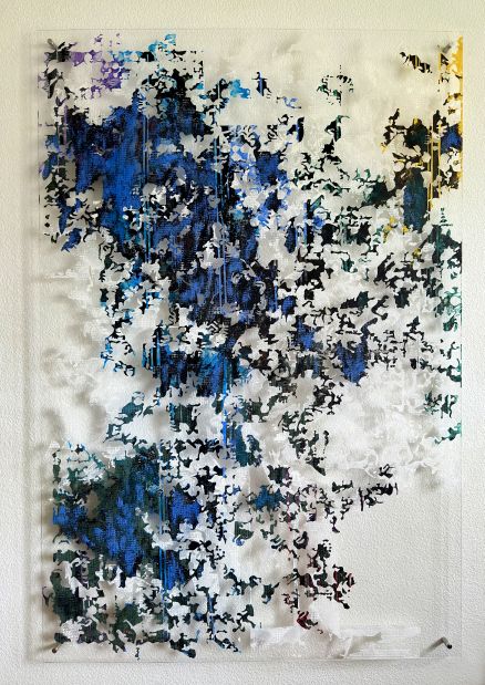 pigments on plexiglas