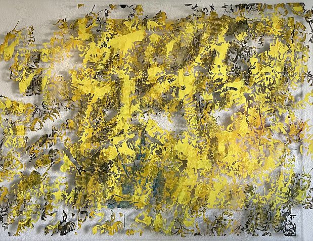 pigments on plexiglas