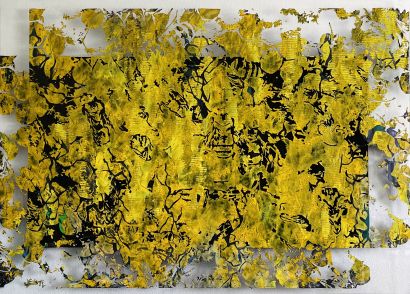 pigments on plexiglas